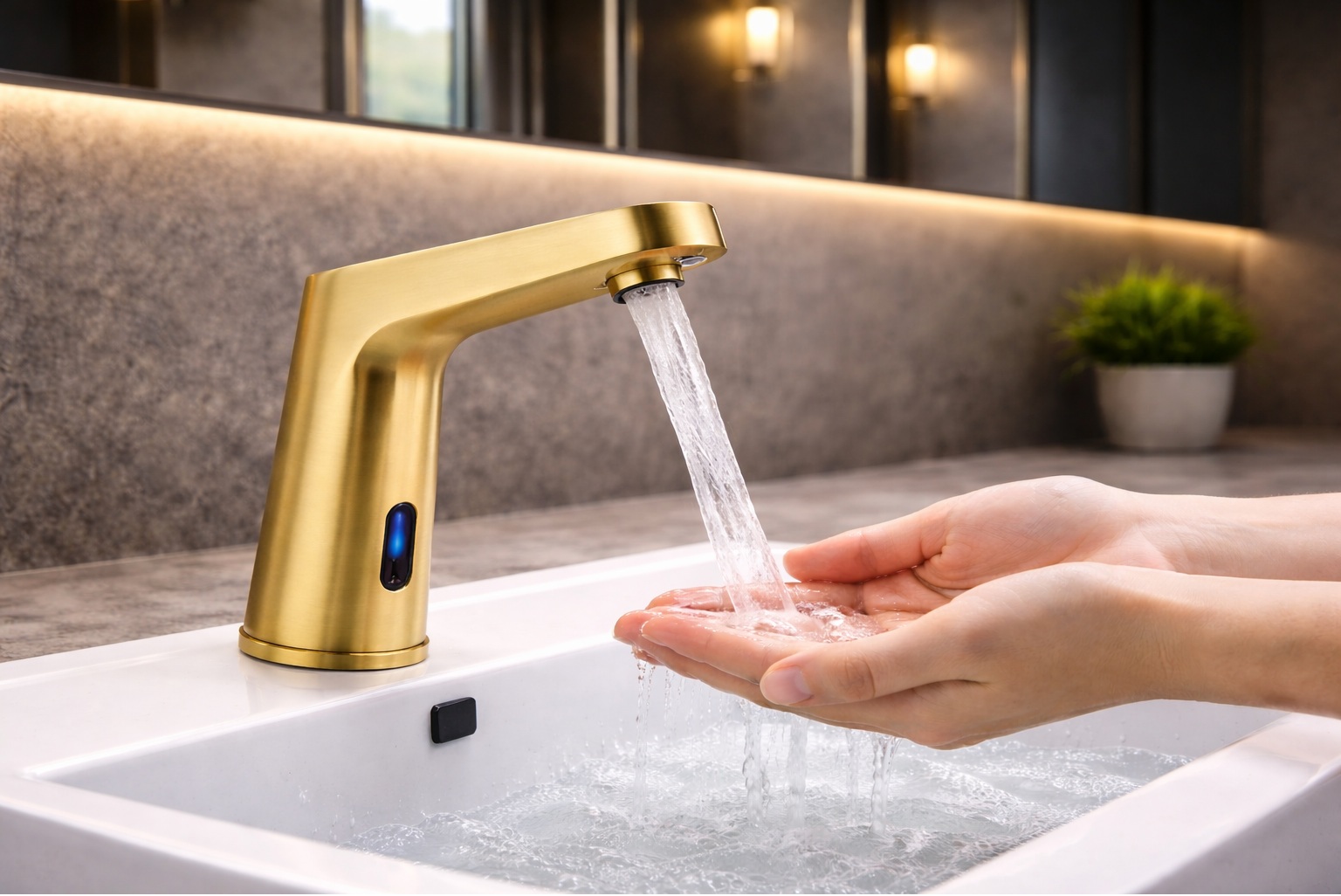 Brushed Gold Touchless Faucet